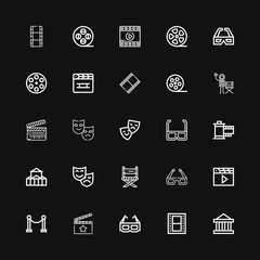 Editable 25 hollywood icons for web and mobile