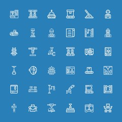 Editable 36 manufacturing icons for web and mobile