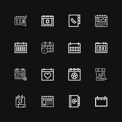 Editable 16 month icons for web and mobile