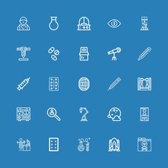 Editable 25 science icons for web and mobile