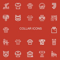 Editable 22 collar icons for web and mobile