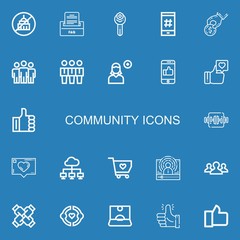 Editable 22 community icons for web and mobile