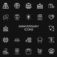 Editable 22 anniversary icons for web and mobile