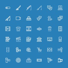 Editable 36 reel icons for web and mobile