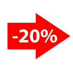 sale icon. 20% off Percent Discount Sign, Discount offer price label,  text 30 percent off RED ICON