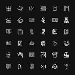 Editable 36 knowledge icons for web and mobile