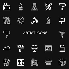 Editable 22 artist icons for web and mobile