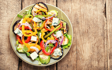 Grilled vegetables salad