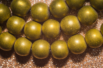 Gold plated hematite