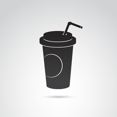 Take away vector drink icon.