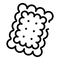 Sweet biscuit icon. Outline sweet biscuit vector icon for web design isolated on white background
