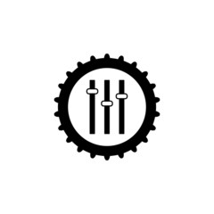 Customization icon gear wheel with setting, vector illustration on white background