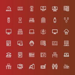 Editable 36 laptop icons for web and mobile