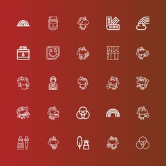 Editable 25 rainbow icons for web and mobile