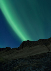 Aurora Borealis (Northern Lights) in Iceland beach