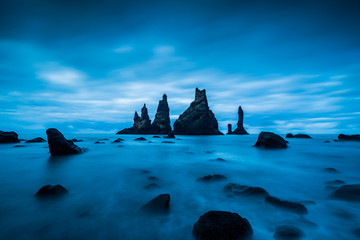 Vik Rock formation at Reynisfjara beach in Iceland