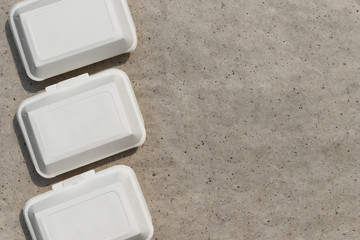 Prepared diet lunches in papet lunch boxes concept