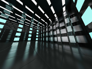 Abstract modern architecture background. 3D