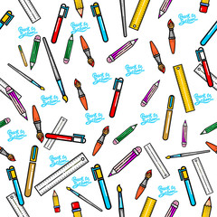 seamless background with pencils