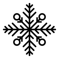 Frost snowflake icon. Outline frost snowflake vector icon for web design isolated on white background