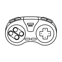control game of nineties line style icon vector illustration design