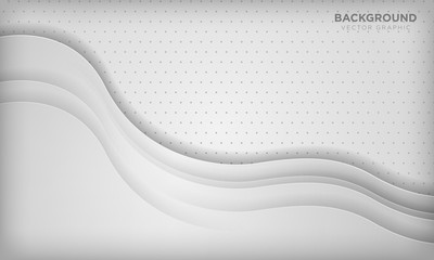 Modern white abstract wave background. Vector illustration.