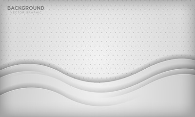 Modern white abstract wave background. Vector illustration.