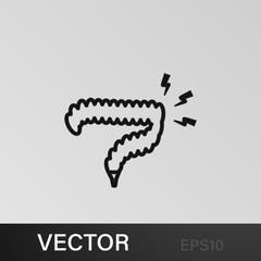 bowel pain icon. Element of human body pain for mobile concept and web apps illustration. Thin line icon for website design and development, app development