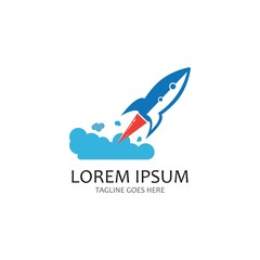 rocket logo icon vector template