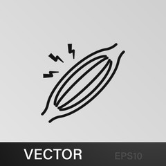 muscle pain icon. Element of human body pain for mobile concept and web apps illustration. Thin line icon for website design and development, app development