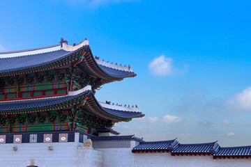 Fototapeta na wymiar Gyeongbokgung Palace in Seoul,South Korea.