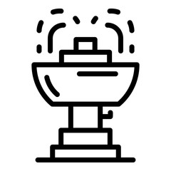 Obraz premium City drinking fountain icon. Outline city drinking fountain vector icon for web design isolated on white background