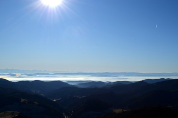 Obraz premium Blick vom Belchen Richtung Schweiz