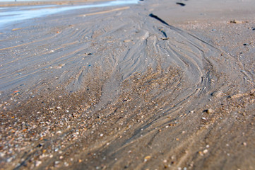 Tiedefurchen im Sand