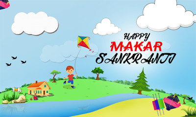  Vector Illustration Happy Makar Sankranti Festival