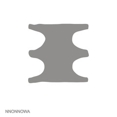 Vector monochrome icon with Adinkra symbol Nnonnowa