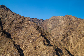 mountains and rocks in the arab emirates
