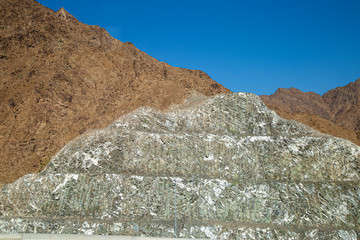 mountains and rocks in the arab emirates