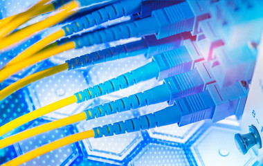 Fiber optic cable connect to communication Distribution point