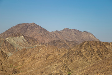 mountains and rocks in the arab emirates
