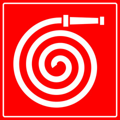 Obraz premium Fire hose nozzle symbol