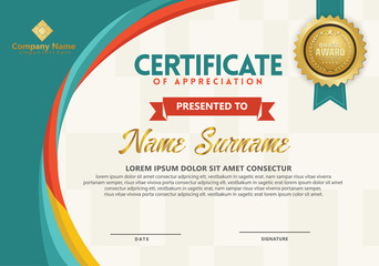 Fototapeta premium Modern certificate template