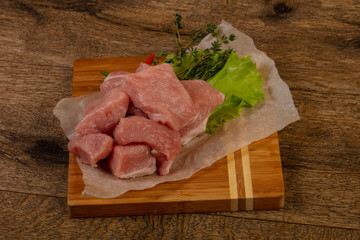 Raw pork meat for roast