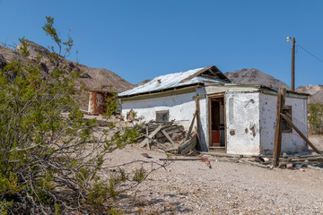 Ruins in the Nevada desert, USA.