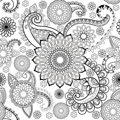     Seamless monochrome pattern without background