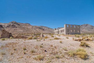 Ruins in the Nevada desert, USA.