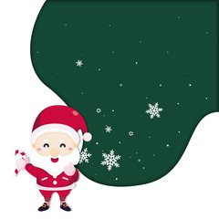 Merry Christmas greeting card. Cute character design for Christmas festive. Christmas template