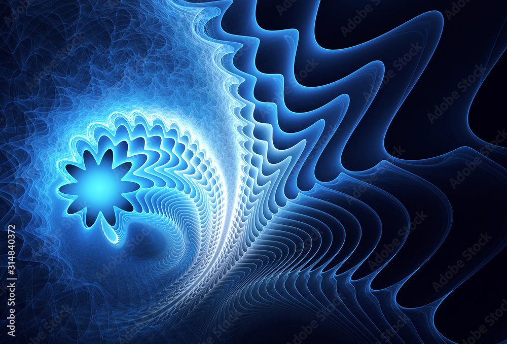 Wall mural abstract color dynamic background with lighting effect. fractal art