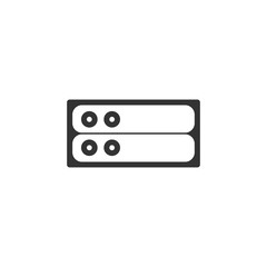 Server icon. Data cloud symbol. Logo design element