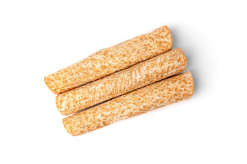 Tortilla isolated on white background.